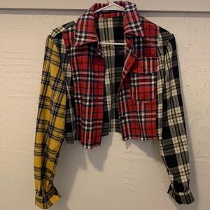 SHEIN size Xs cropped flannel